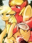  animal_genitalia applejack_(mlp) big_macintosh_(mlp) biting_lip blonde_hair brother_and_sister clitoris cum cum_in_pussy cum_inside duo equine female feral friendship_is_magic green_eyes hair hat hooves horse horsecock incest looking_up lumineko male male/female mammal my_little_pony penetration penis pony pussy pussy_juice sex sibling tongue tongue_out vaginal vaginal_penetration 