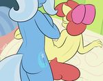  2013 anal anal_penetration animated anthro anus apple_bloom_(mlp) butt duo equine female female/female friendship_is_magic horse mammal my_little_pony nude open_mouth penetration pony sex trixie_(mlp) young 