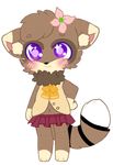  blush chibi clothing cub female flower loli mammal midriff momo navel plant raccoon sheep_(artist) young 