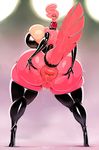  2015 alien anthro anus big_anus big_breasts big_butt breasts butt choker chubby clothing corset elbow_gloves female gloves gooze high_heels huge_breasts lilibee looking_back mammal pink_eyes pink_skin plump_labia puffy_anus pussy rubber signature solo spread_butt spreading sunibee sweat thick_thighs yellow_sclera 