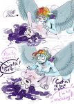  &lt;3 anthro anthrofied arainmorn biting_finger blue_eyes blush breast_grab breast_suck breasts caught duo english_text equine female female/female friendship_is_magic hair horn mammal multicolored_hair my_little_pony nipples open_mouth pegasus purple_hair rainbow_dash_(mlp) rainbow_hair rarity_(mlp) sucking text unicorn wings 