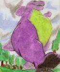  barney cloud dinosaur grass human kenyaalldel macro mammal micro roads tree 