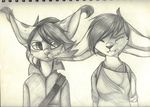  anthro canine characters fan_character feline female fox freeze-pop88 invalid_tag lynx male mammal traditional_media_(artwork) 