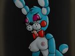  2015 anthro blue_fur bow bow_tie breasts eyelashes female five_nights_at_freddy&#039;s five_nights_at_freddy&#039;s_2 fur green_eyes hare kjponymlp(kjhiravary) lagomorph mammal nude saliva sketch tongue tongue_out toy_bonnie_(fnaf) video_games 