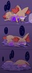  ambiguous_gender blush canine comic creepy dazed dissolving fennekin feral fox fur goo goo_inflation half-closed_eyes inflation inner_ear_fluff japanese_text mammal melting muk nightmare_fuel nintendo open_mouth pok&eacute;mon red_eyes shaking solo text transformation translation_request video_games winte 