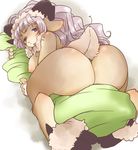  blush breasts butt caprine female hair kemono mammal nipples open_mouth purple_eyes purple_hair setouchi_kurage sheep 