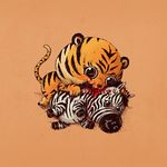  alex_solis ambiguous_gender blood chibi cute eating equine feline mammal tiger what zebra 
