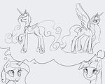  2015 equine female feral friendship_is_magic horn mammal my_little_pony princess_cadance_(mlp) silfoe twilight_sparkle_(mlp) winged_unicorn wings 