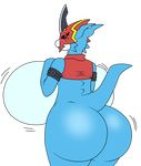  big_breasts breast_expansion breasts butt_expansion day-tripper-guy digimon female flamedramon huge_breasts 