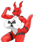  breasts day-tripper-guy digimon female guilmon muscles scalie 