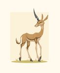  amber_eyes ambiguous_gender antelope equine feral gazelle grass horn hybrid mammal phlegraofmystery shadhavar simple_background solo standing unicorn weapon 