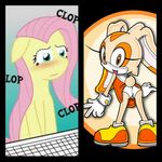  clothing cream_the_rabbit fluttershy_(mlp) friendship_is_magic my_little_pony sonic_(series) underwear video_games young 