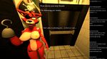  3d breasts female five_nights_at_freddy&#039;s foxy_(fnaf) hook inside looking_at_viewer machine mammal mechanical nipples reskin robot spider26 text video_games wall 