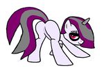  butt equine female horn horse invalid_color mammal my_little_pony presenting silver solo that-cute-kitty unicorn 