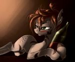  blush bottle drink drunk equine female hair lying madhotaru mammal messy_hair my_little_pony solo zebra 