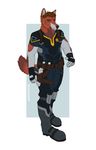  agentmoose anthro belly canine gun harness male mammal muscles police ranged_weapon timet uniform weapon wolf 