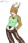 anthro antlers bely cervine clothed clothing deer fur horn invalid_tag james koshkio looking_at_viewer male mammal shirt solo standing tank_top 
