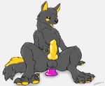  anal anal_insertion anal_penetration animal_genitalia anus balls black_sclera canine canine_penis claws digitigrade dildo dildo_sitting erection feral grey_background insertion knot male mammal open_mouth paws penetration penis plain_background sex_toy softdiamond tongue tongue_out wolf yellow_eyes zevex 