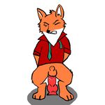  anal anal_masturbation anal_penetration balls canine clothed clothing dildo fox male mammal masturbation penetration penis sex_toy sheath solo tagme 