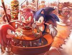  amy_rose anthro black_nose blue_eyes cake candy clothing cup detailed doughnut dr._eggman female food gloves green_eyes hair headband hedgehog human knuckles_the_echidna male mammal momo_alto open_mouth pink_hair red_eyes shadow_the_hedgehog short_hair smile sonic_(series) sonic_the_hedgehog table video_games 