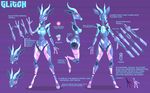  android antelope breasts butt female gazelle gradient_background gun horn mammal phlegraofmystery pink_eyes ranged_weapon rifle side_boob solo standing weapon wide_hips 