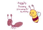  ambiguous_gender ant antennae arthropod bee cute duo humor insect tagme text unknown_artist wings 