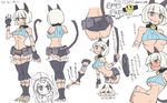  :3 animal_ears blue_eyes blush breasts butt cat_ears claws cleavage clothed clothing collar cute dark_skin dismemberment female fingerless_gloves fish gloves hair headless human japanese_text mammal marine minette ms._fortune open_mouth scar skullgirls smile source_request sweat text toe_claws translation_request unknown_artist white_hair 