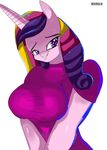  2015 anthro big_breasts breasts equine female friendship_is_magic horn mammal my_little_pony princess_cadance_(mlp) skyline19 solo winged_unicorn wings 