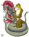  cheetah feline female gegege-no-kitaro licking mammal nipples orochi-onna reptile scalie sex snake snake_tail swift-nimblefoot swift12 tongue tongue_out 