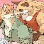  1boshi anthro blush canine fox fur japanese kemono male male/male mammal sex tagme 