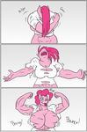  anthro breast_expansion breasts clock-face clothing equine female friendship_is_magic gender_transformation horse mammal muscle_growth muscles my_little_pony pinkie_pie_(mlp) pony tongue tongue_out torn_clothing transformation 