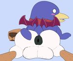  anus avian balls beak big_anus big_balls bird danjen disgaea from_behind huge_balls hyper hyper_balls invalid_tag male penguin prinny scarf 