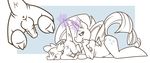  anthro anthrofied anus ass_up backsack balls blue_background breasts catfiddle close-up cutie_mark dragon duo equine erection female friendship_is_magic half-closed_eyes horn horse magic male male/female mammal monochrome my_little_pony nude penis plain_background pony rarity_(mlp) scalie smile spike_(mlp) white_background 