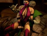  2015 3d balls erection female handjob human male mammal mileena mortal_kombat penis reptile reptile_(mortal_kombat) scalie sex sfmarvel video_games 