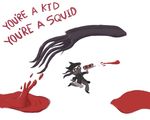  blood bloodborne cephalopod crossover english_text marine nintendo splatoon squid text video_games 