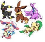  eevee eeveelution egg espeon female gaping leafeon lying multiple_images nintendo oviposition pok&eacute;mon pussy pussy_juice solo stretching sylveon umbreon video_games wawawa 