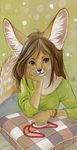  2015 brown_hair canine female fennec fox hair mammal nekoart solo 