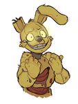  animatronic five_nights_at_freddy&#039;s fur gore intestines lagomorph machine mammal mechanical rabbit robot shuffahlong smile springtrap_(fnaf) video_games yellow_fur 