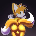  balls butt canine fox jerseydevil male mammal miles_prower multiple_tails solo sonic_(series) 