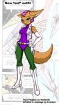  aircraft airplane anthro arwing bare_shoulders belt black_nose boots brown_fur canine clothing cockpit comic crovirus english_text fara_phoenix female fennec footwear fox fur gloves green_eyes headset jacket mammal nintendo solo star_fox text vest video_games watermark 