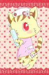  blush cat clothing feline female jewelpet mammal needle nurse nurse_uniform panties sango_(jewelpet) skirt underwear upskirt えすおー 