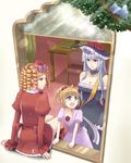  bad_id bad_pixiv_id bird blonde_hair blue_eyes breasts child choker cleavage dress drill_hair from_outside gaap hat hime_cut jairo large_breasts long_hair mini_hat mini_top_hat multiple_girls open_mouth sash silver_hair sitting sitting_in_window top_hat umineko_no_naku_koro_ni ushiromiya_beatrice virgilia window windowsill younger 