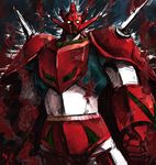  cowboy_shot getter_dragon getter_robo getter_robo_g hamuhamu looking_at_viewer mecha no_humans shoulder_spikes sketch solo spikes standing yellow_eyes 