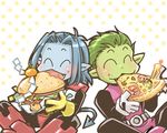  beast_boy blue_skin crossover dc_comics eating food hamburger lowres marvel multiple_boys non-web_source pizza pointy_ears teen_titans x-men 