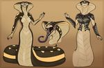  alien armor breasts cobra fangs invalid_tag lamia model_sheet nude open_mouth reptile scalie simple_background snake solo unconvincing_armor viper_(x-com) x-com 