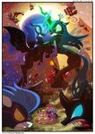  2015 applejack_(mlp) armor blue_eyes changeling equine female fight fluttershy_(mlp) friendship_is_magic glowing green_eyes group helmet horn horse king_sombra_(mlp) luke262 magic mammal my_little_pony nightmare_moon_(mlp) pegasus pinkie_pie_(mlp) pony queen_chrysalis_(mlp) rainbow_dash_(mlp) rarity_(mlp) shadowbolts_(mlp) slit_pupils sparkles taur tirek_(mlp) twilight_sparkle_(mlp) unicorn winged_unicorn wings 