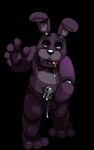  2015 animatronic bonnie_(fnaf) bow_tie cum drooling erection five_nights_at_freddy&#039;s glitter-trap-boy lagomorph machine male mammal mechanical open_mouth penis plain_background rabbit robot saliva solo tongue tongue_out video_games 
