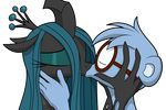  2015 alpha_channel anthro changeling culu-bluebeaver female friendship_is_magic hi_res kissing male mammal my_little_pony queen_chrysalis_(mlp) rodent 