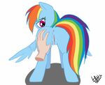  2015 animated anus blush butt butt_grab cutie_mark disembodied_hand equine female feral friendship_is_magic hair hand_on_butt looking_back mammal mastgrr multicolored_hair my_little_pony pegasus pussy rainbow_dash_(mlp) rainbow_hair rear_view spread_pussy spreading wings 