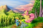  2015 absurd_res equine female feral fluttershy_(mlp) friendship_is_magic grennadder hi_res mammal my_little_pony pegasus rainbow_dash_(mlp) wings 